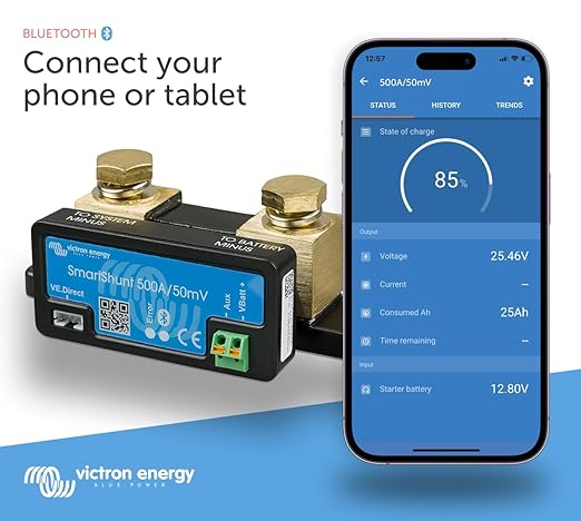 Victron Energy SmartShunt 500 amp Battery Monitor (Bluetooth) app