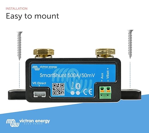 Victron Energy SmartShunt 500 amp Battery Monitor (Bluetooth) mount