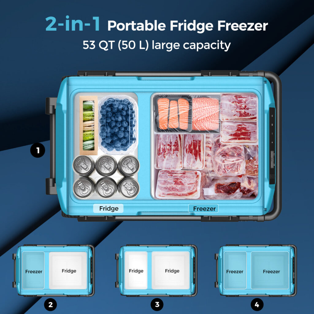 Renogy 53 Quart (50L) Portable Refrigerator inside