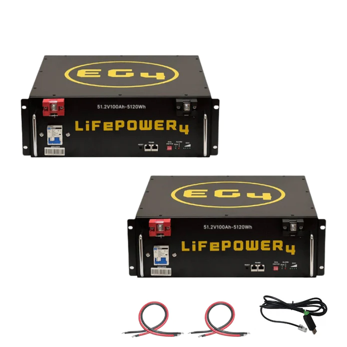 Pack of EG4 [LifePower4] 48V 100AH Lithium Batteries | 10.24kWh-25.6kWh of Server Rack Batteries | UL Listed | 5-Year Warranty